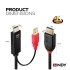 LINDY 林帝 主動式HDMI 1.4 TO DISPLAYPORT 1.2 轉接線帶USB電源，1M
